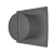 Вентилятор AURA 4С, темно-серый металл (Dark gray metal ) (D=100, V=90m3/h, 25дБ), обр. клапан