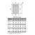 Решетка 4040РР, белая, разъемная вентиляционная 400х400