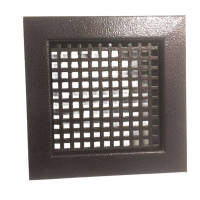 Решетка перфорированная 10*10 квадрат 5-8 медь, встраиваемая, металл